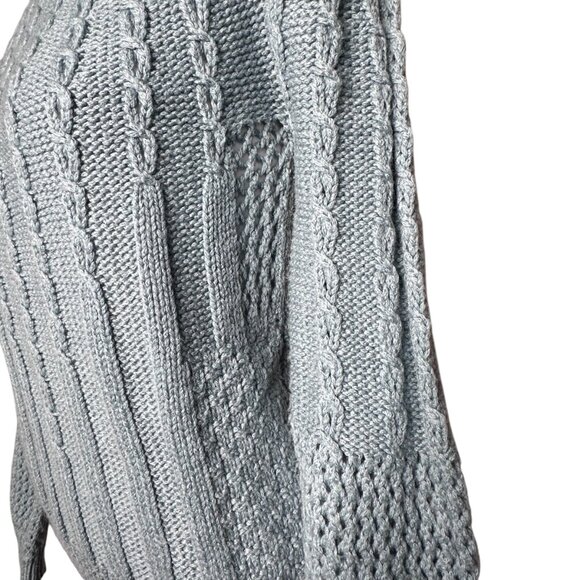 Anthro Guinevere cable knit sweater XS dark teal - Picture 4 of 5